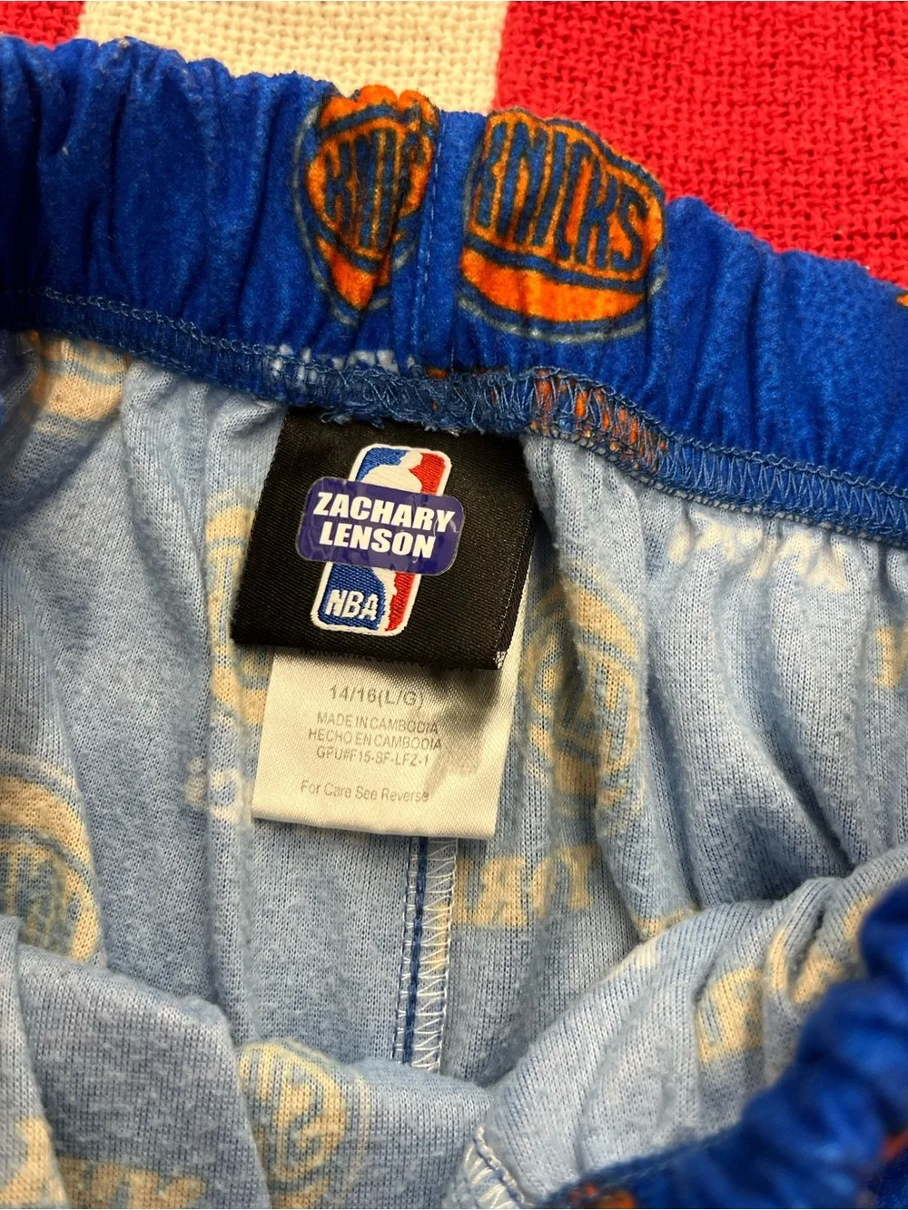 NBA New York Knicks Pajamas Shorts Boys Size Large 14/16